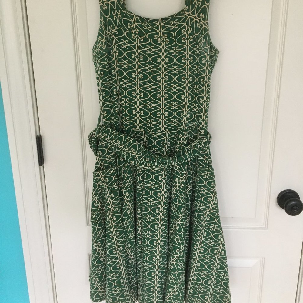 Green gold sleeveless Guest of Honor dress Modclot